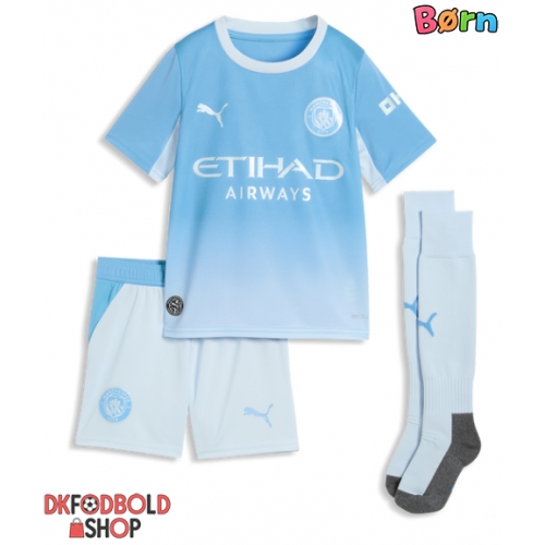 Manchester City Enzo Fernandez #17 Hjemmebanesæt Børn 2026-27 Kort ærmer (+ korte bukser)